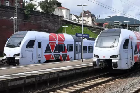 Die Züge der Regional-Express-Linie RE1 (hier in Neustadt) halten während der Gültigkeit des Sonderfahrplans ausnahmsweise auch 