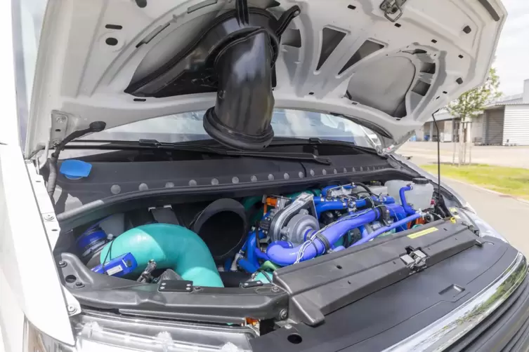 So sieht ein Wasserstoffmotor von innen aus.