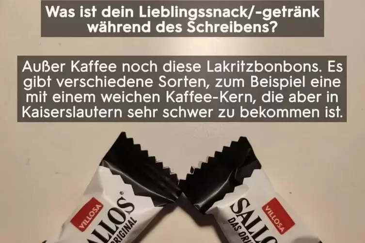 Lieblingssnack Lakritzbonbons: mit Kaffeekern. 