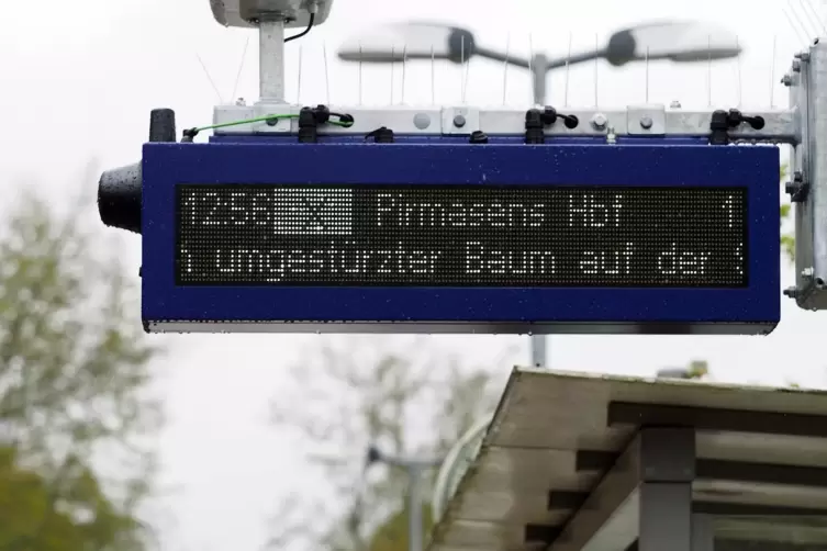 Vor allem bei st&auml;rkerem Wind st&uuml;rzen B&auml;ume auf die Gleise. 