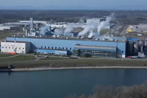 Die Papierfabrik Palm in Wörth. 