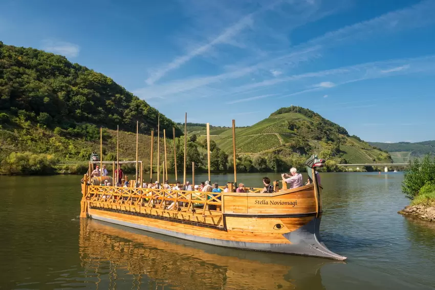 Auf der Mosel: das römische Weinschiff »Stella Noviomagi«.