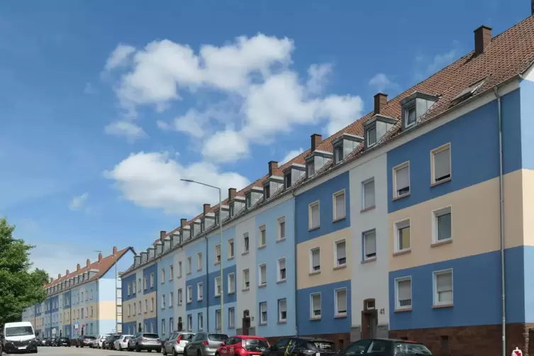Die immer wieder &uuml;berarbeiteten Bau-AG-Anlagen im Hilgardring im &ouml;stlichen Stadtgebiet sind heute beliebte Wohnquartiere f&uuml;r Sin