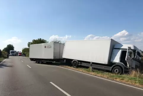 Der Lkw-Fahrer wollte im September 2020 dem Autofahrer noch ausweichen. Der Lkw-Fahrer wollte im September 2020 dem Autofahrer noch ausweichen.
