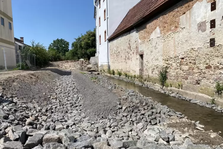 Der zweite Bauabschnitt richtet den Blick auf den Bachverlauf zwischen Laumersheim und Dirmstein, beginnend bei der Sporm&uuml;hle.