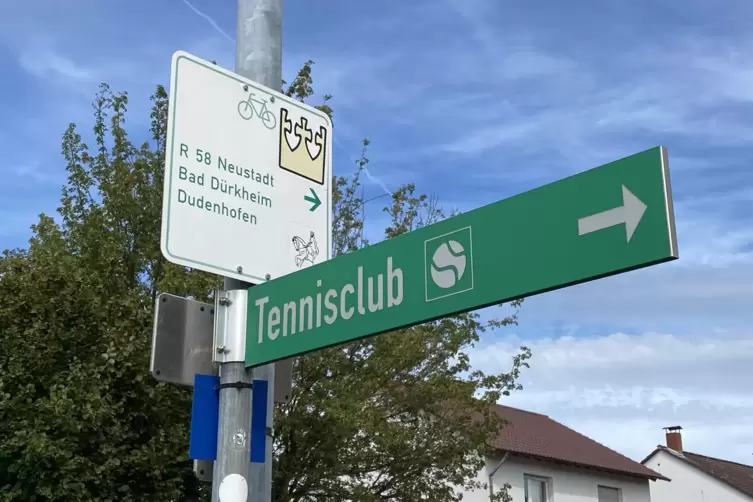 Wegweiser in Dudenhofen: immer gut ausgeschildert.