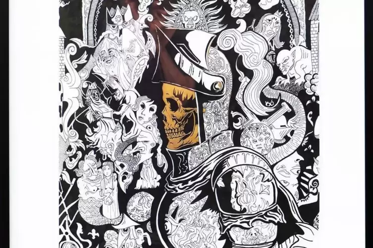 Doodle-Art hat der Heidelberger K&uuml;nstler Idris Behl f&uuml;r sich entdeckt.