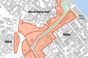 Das Gebiet, auf dem die „City West“ entstehen soll. 