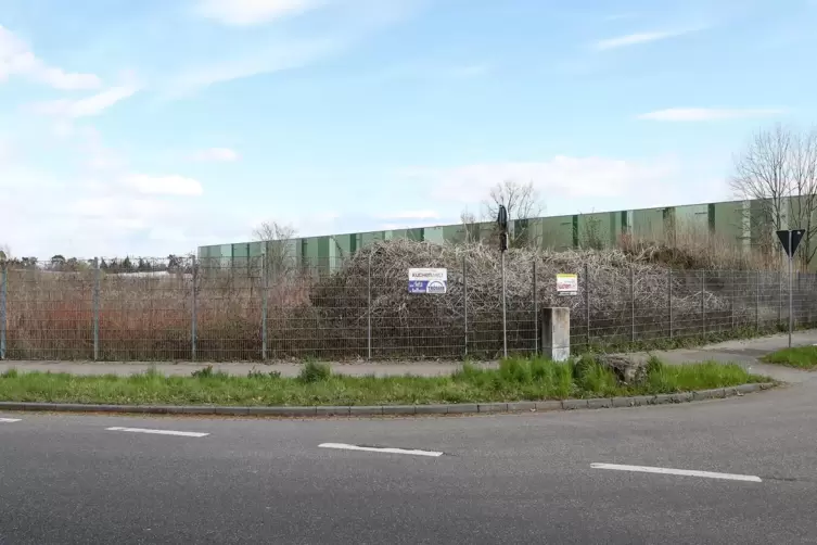 Da sollte es hingehen: Auf der Freifl&auml;che an der Ecke von Brunck- und Siemensstra&szlig;e sollte das THW neu bauen.