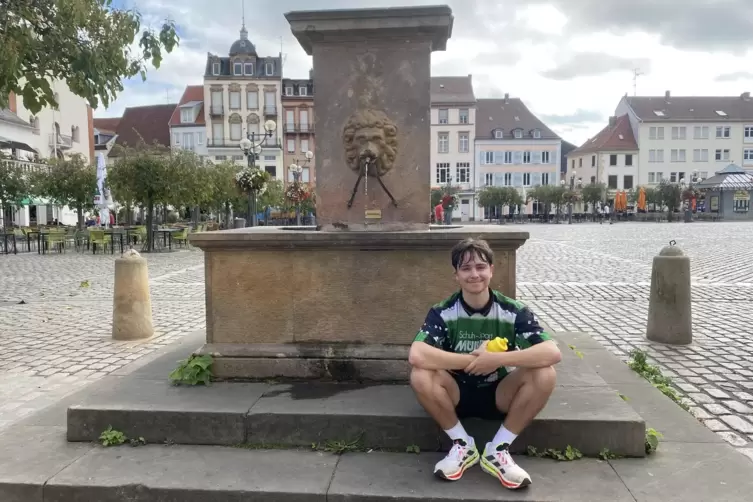 Simon Engelhart beim Br&eacute;al-Marathon-Streckentest. 