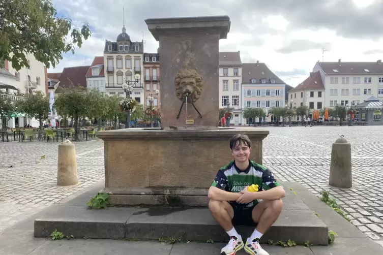 Simon Engelhart beim Br&eacute;al-Marathon-Streckentest. 