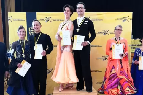 Auf Platz 1: Stephan und Corinna Heidenreich, TBW-Trophy-Sieger Masters III-B. 