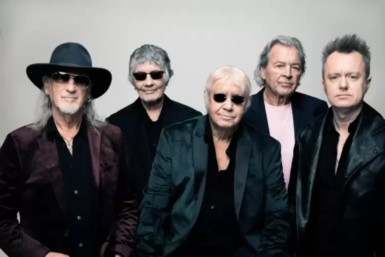 Deep Purple heute (von links): Roger Glover, Don Airey, Ian Paice, Ian Gillan und Simon McBride.
