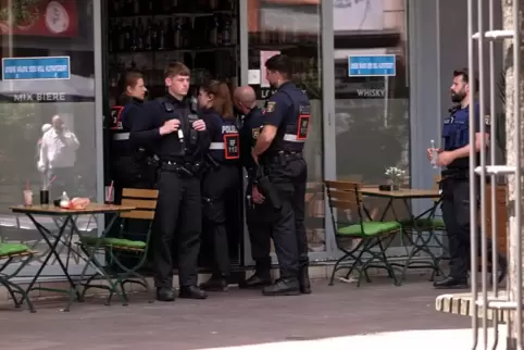 Polizeieinsatz am Donnerstag in der Innenstadt. 