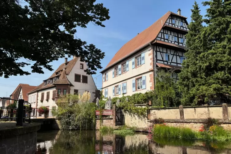 Lauterkanal und historische H&auml;userfronten_Wissembourg. 