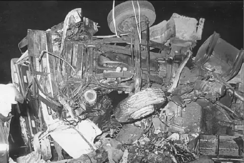 Ein Bilddokument des Grauens: Die Aufnahme entstand kurz nach dem Unfall am 2. November 1994. 
