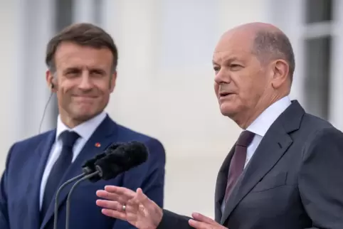 Emmanuel Macron (links) und Olaf Scholz.