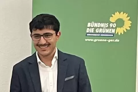 Der frisch gekürte Direktkandidat der Grünen, Obada Barmou, bei seiner Vorstellung.