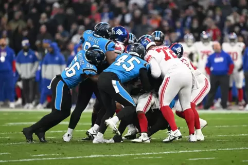 Enge Angelegenheit: Das NFL-Spiel zwischen den New York Giants und den Carolina Panthers in München. 