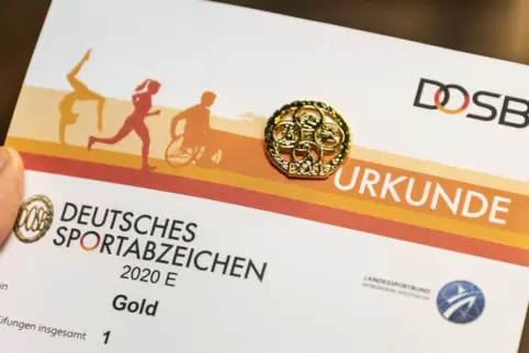 Begehrt: Urkunde zum Sportabzeichen.
