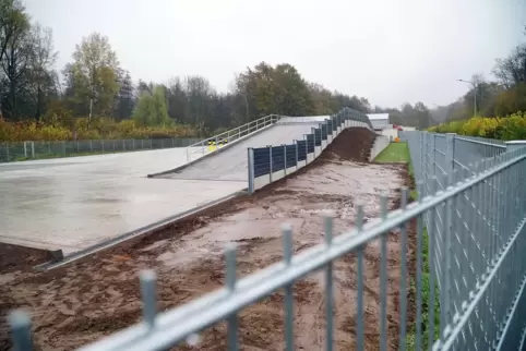 Die Bauarbeiten am Wertstoffhof in Contwig schreiten voran. 