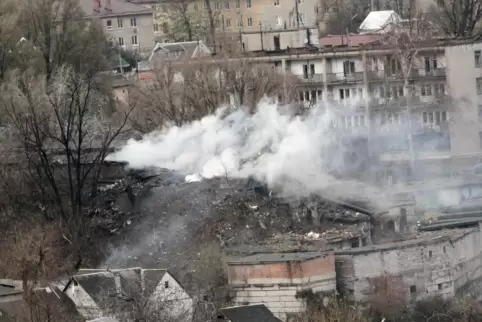 Die ukrainische Stadt Dnipro wurde am Donnerstag angegriffen.