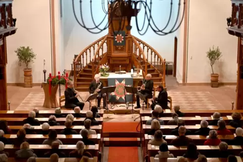 Gelungenes Gastspiel im deutschen Südwesten: das „Pindakaas Saxophon-Quartett“ aus dem Münsterland in der Georgskirche.