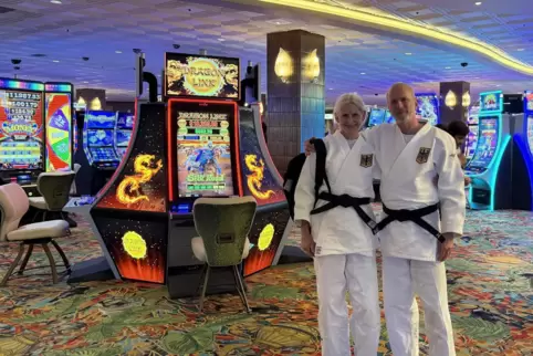 Elke und Ulrich Bröckel bei der Kata-WM in Las Vegas.