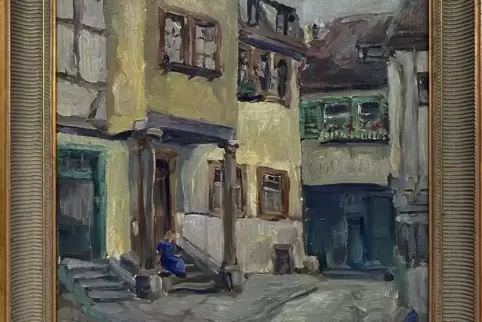In den 1920er Jahren schuf die Münchner Künstlerin Maria Braun dieses Ölgemälde, das einen Teil des historischen Klemmhof-Komple