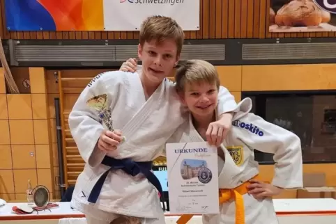 Zufriedene Gesichter beim Judo-Nachwuchs. 