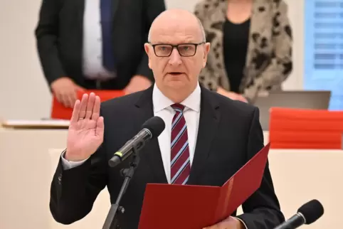 Zum vierten Mal vereidigt als Ministerpräsident: Dietmar Woidke,