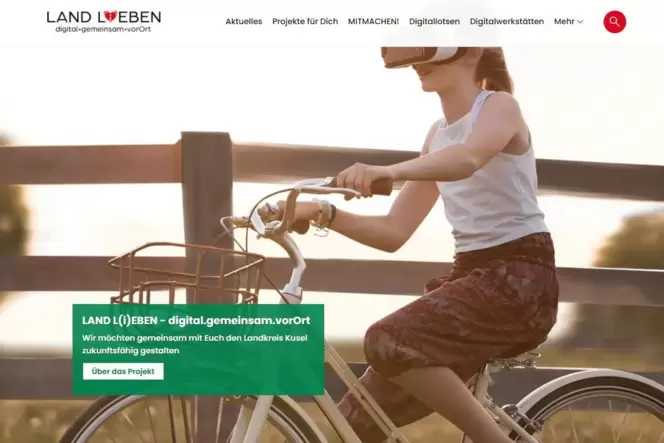 Blick auf die Internetseite von »Land l(i)eben«.