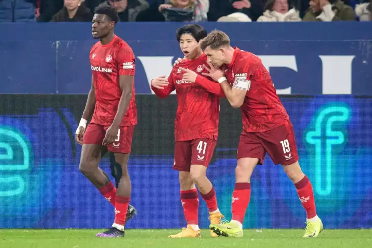 Das magische Dreieck des FCK: Ragnar Ache, Daisuke Yokota und Daniel Hanslik (von links). 