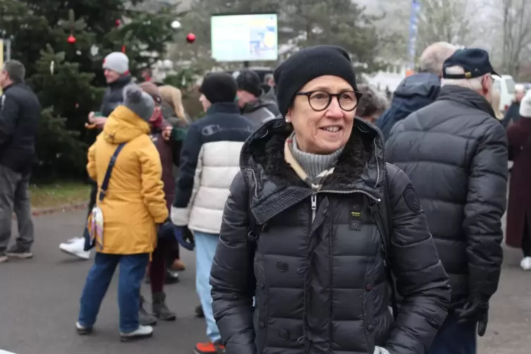 Feuert ihren Sohn an: Christina Holzmann. 