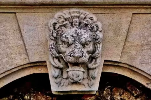 Dekoratives Raubtier an Wachenheimer Villa.