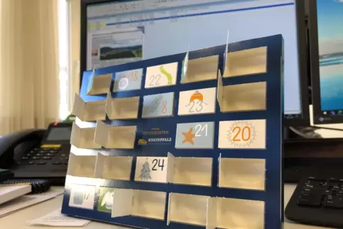 Türchen für Türchen gibt es Belohnungen für nervige Bürotage. Bis März hält der Kalender aber nicht. 