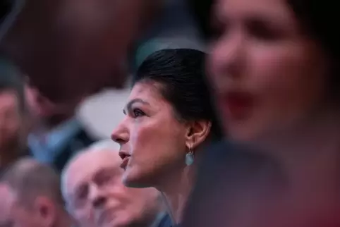 Parteigründerinund Namnesgeberin Sahra Wagenknecht auf dem Bundesparteitag in Bonn. 
