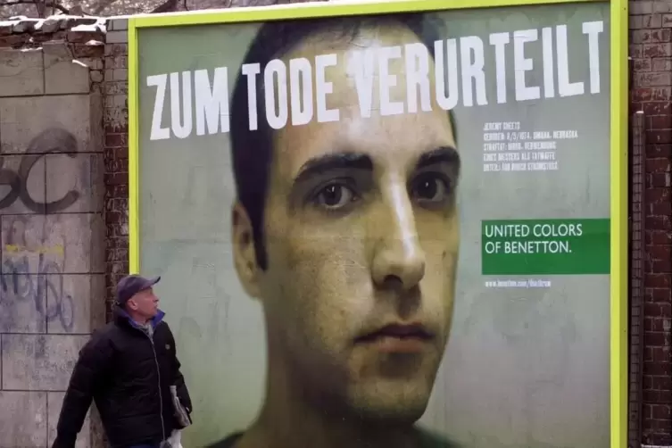 Immer provokant: Toscani-Werbung mit zum Todeskandidaten.