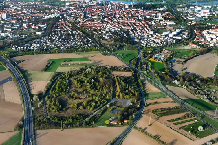 M&ouml;gliche Freilauffl&auml;chen: das Polygon-Gel&auml;nde (links), aber vorab vielleicht schon ein Bereich am Tafelsbrunnen (rechter Bildran