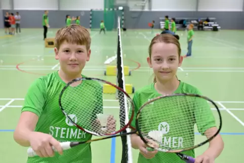 Bei der deutschen Meisterschaft in Gera: Louis Stemski und Anna Höh.