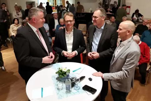 Von links: Gordon Schnieder, Thomas Gebhart, Dietmar Seefeldt und Florian Bellaire.