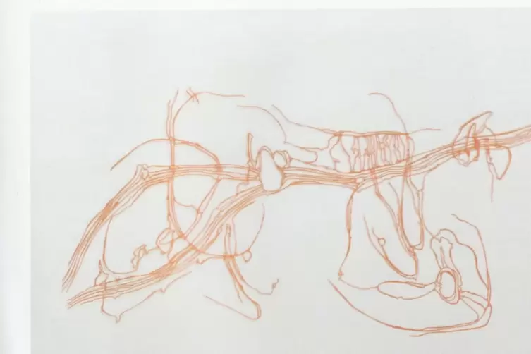Klaus Kadel-Magin (Pirmasens): &bdquo;Offene Glottis&ldquo;, Serigraphie auf Fabrianopapier, Gedicht: &bdquo;Offene Glottis&ldquo;.