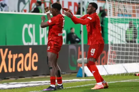 Die A-Connection des FCK: Ragnar Ache (links) und Winterzugang Faride Alidou.