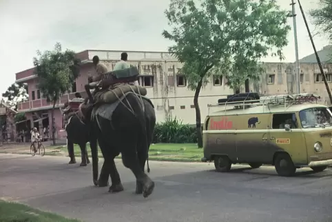 1975 war Jürgen Heindl mit einemVW Bus in Indien.