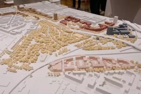 Ein erstes Modell für die künftige Gesatltung der „City West“. 