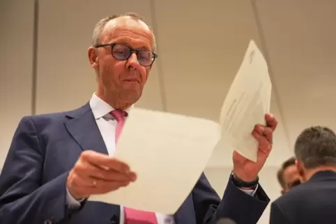 Friedrich Merz am Freitag nach der Abstimmung in Sachen Zustrombegrenzungsgesetz. 