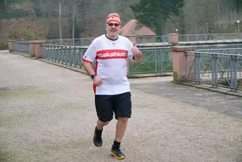 Im Training: Drei- bis viermal pro Woche walkt Gary Ringland. 
