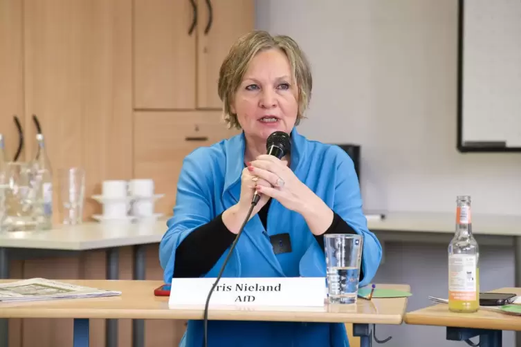 Iris Nieland (AfD) ist der Meinung, die EU kontrolliert die Au&szlig;engrenzen nicht streng genug. 