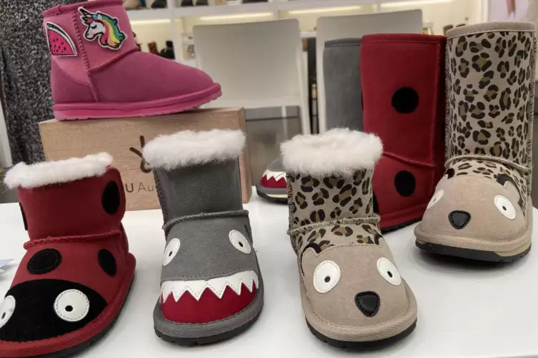 Der n&auml;chste Winter kann kommen. Lammfellschuhe wie diese aus Australien sorgen f&uuml;r gute Laune. 