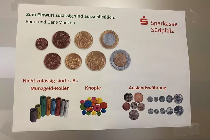 Doch vorher noch der Hinweis, was alles nicht in die Automaten darf. Denn diese sind sehr störanfällig.